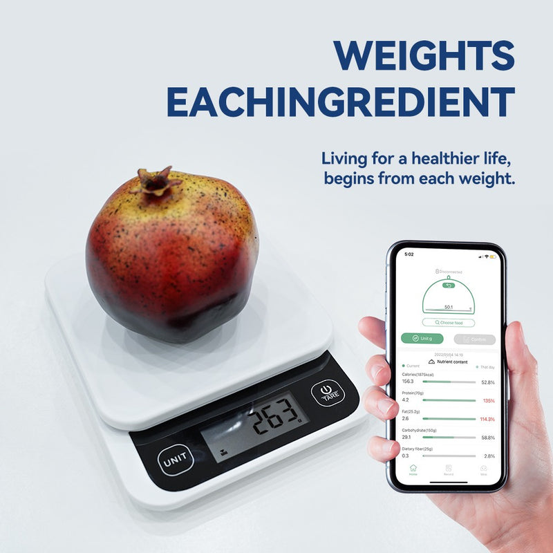 Smart Digital Kitchen Scale with Nutrition App